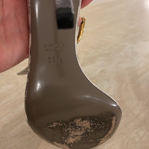 Gucci Faux Python Sandals/Heels Size 36 1/2 - Picture 8 of 12